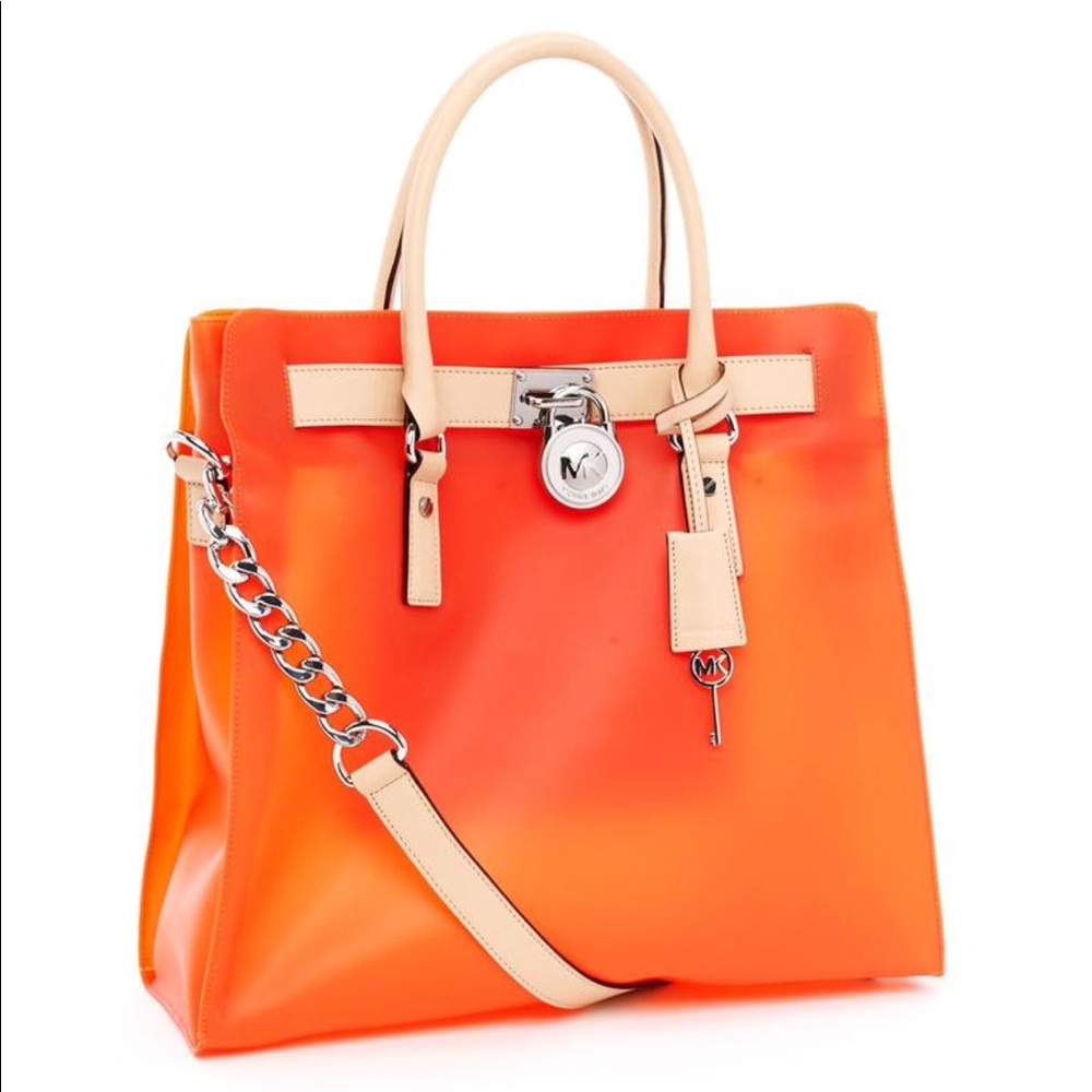 Rare orange jelly Michael Kors Hamilton!